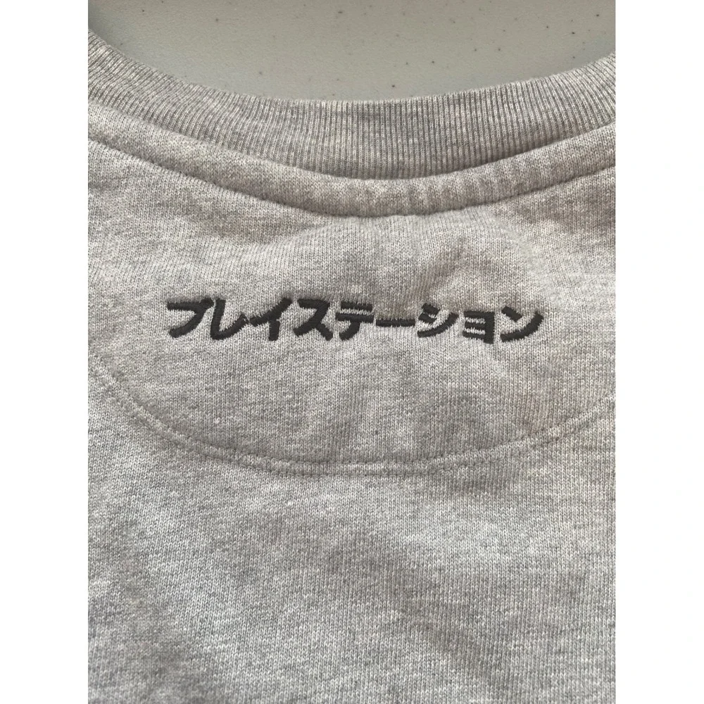 Stanley Stella PlayStation Grey Organic Cotton Sweatshirt Katakana Logo XXL